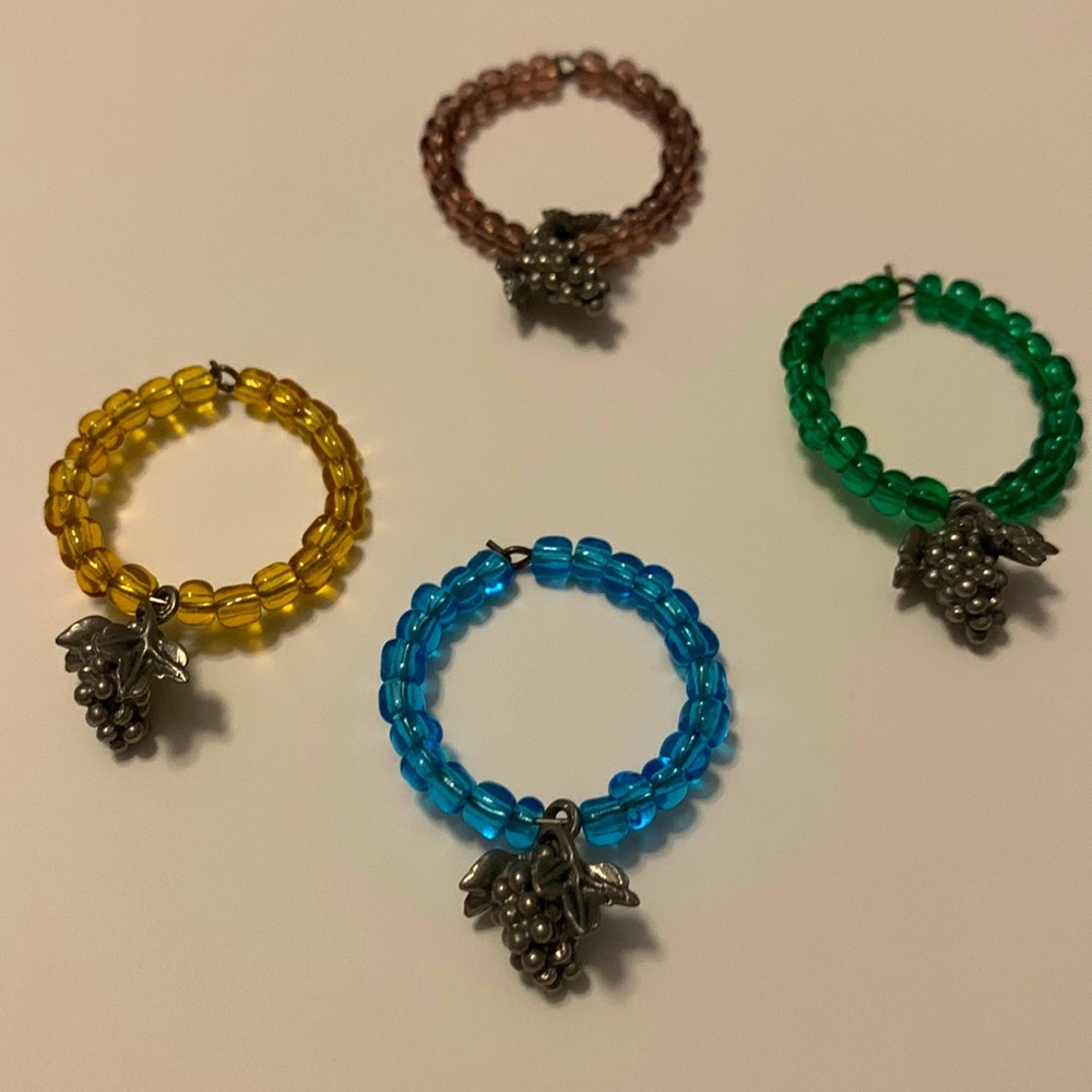 Four Wine Glass Markers